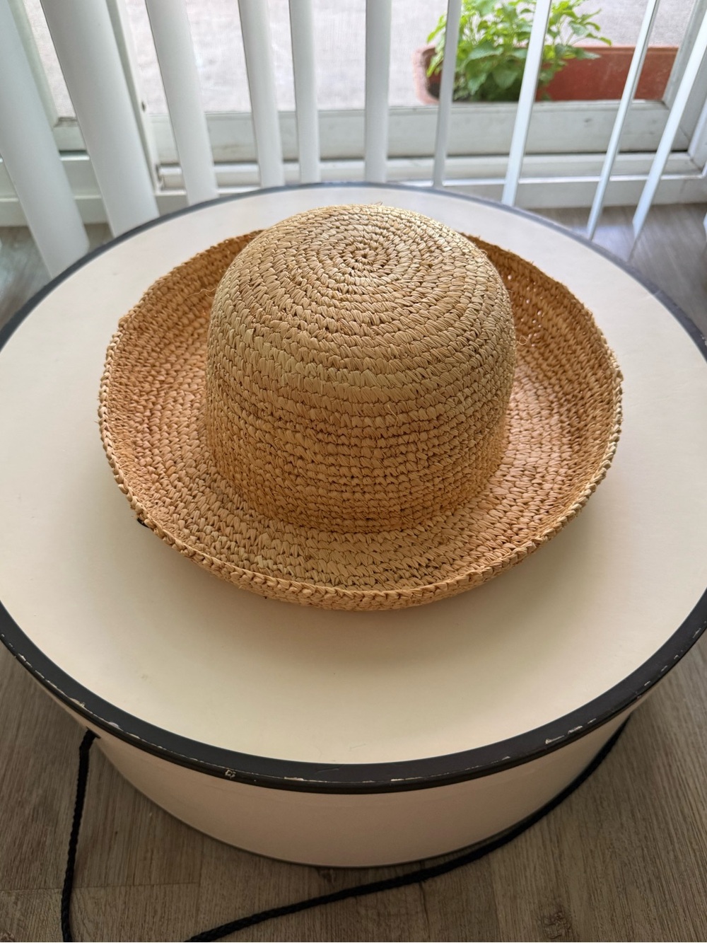 lack of color raffia cruiser tan dome boater straw sun hat flicked edge small